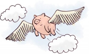 Pigs flying