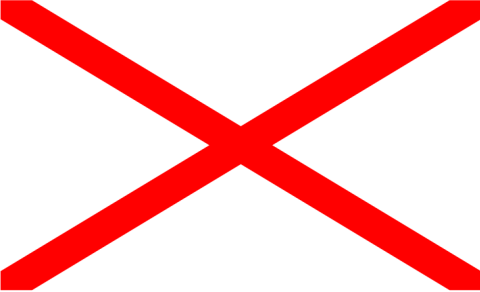 Đây là lá cờ tượng trưng cho phần lãnh thổ phía Bắc của Ireland thuộc Anh ngày nay. 